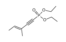 [(E)-3-Methyl-3-penten-1-ynyl]phosphonic acid diethyl ester结构式