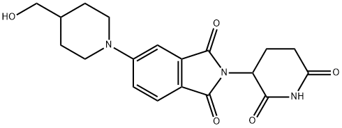 2-(2,6-dioxopiperidin-3-yl)-5-(4-(hydroxymethyl)piperidin-1-yl)isoindoline-1,3-dione Structure
