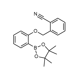 2-((2-(4,4,5,5-Tetramethyl-1,3,2-dioxaborolan-2-yl)phenoxy)methyl)benzonitrile Structure