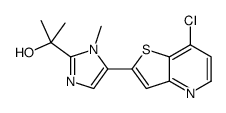2-(5-(7-chlorothieno[3,2-b]pyridin-2-yl)-1-Methyl-1H-imidazol-2-yl)propan-2-ol结构式