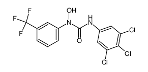 1-HYDROXY-3-(3,4,5-TRICHLOROPHENYL)-1-(3-(TRIFLUOROMETHYL)PHENYL)UREA结构式