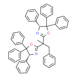 (4R,4''R)-2,2''-(1-Phenylpropane-2,2-diyl)bis(4,5,5-triphenyl-4,5-dihydrooxazole) Structure