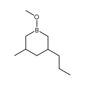 1-methoxy-3-methyl-5-propyl-borinane Structure