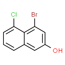 4-溴-5-氯萘-2-醇结构式