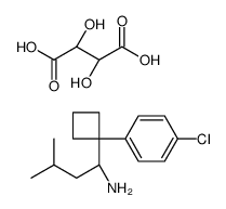 (1R)-1-[1-(4-chlorophenyl)cyclobutyl]-3-methylbutan-1-amine,(2S,3S)-2,3-dihydroxybutanedioic acid Structure