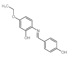 Phenol,5-ethoxy-2-[[(4-hydroxyphenyl)methylene]amino]- Structure