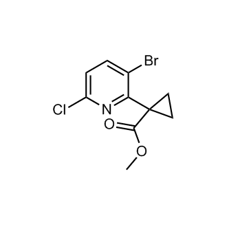 Methyl 1-(3-bromo-6-chloropyridin-2-yl)cyclopropane-1-carboxylate structure