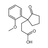 3-[1-(2-methoxyphenyl)-2-oxocyclopentyl]propanoic acid Structure