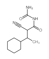 Cyclohexanepropanamide,N-(aminocarbonyl)-a-cyano-b-methyl-结构式