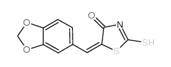 4-Thiazolidinone,5-(1,3-benzodioxol-5-ylmethylene)-2-thioxo- Structure