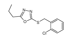 2-[(2-chlorophenyl)methylsulfanyl]-5-propyl-1,3,4-oxadiazole Structure