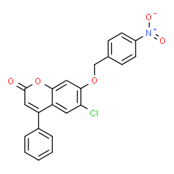 6-chloro-7-({4-nitrobenzyl}oxy)-4-phenyl-2H-chromen-2-one picture