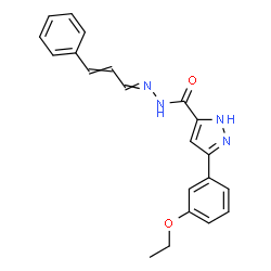 3-(3-ethoxyphenyl)-N-((1E,2E)-3-phenylallylidene)-1H-pyrazole-5-carbohydrazide结构式