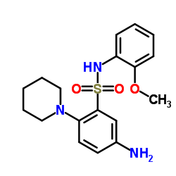 5-AMINO-N-(2-METHOXY-PHENYL)-2-PIPERIDIN-1-YL-BENZENESULFONAMIDE结构式