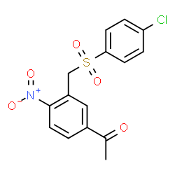 1-(3-([(4-CHLOROPHENYL)SULFONYL]METHYL)-4-NITROPHENYL)-1-ETHANONE structure