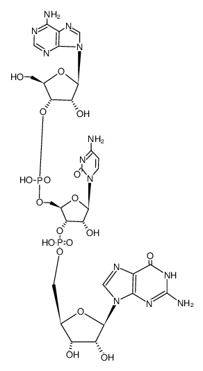 guanylyl-(5'-3')-cytidylyl-(5'-3')-adenosine structure