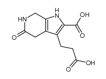 3-(2-carboxy-ethyl)-5-oxo-4,5,6,7-tetrahydro-1H-pyrrolo[2,3-c]pyridine-2-carboxylic acid结构式