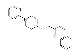 (E)-1-phenyl-5-(4-pyridin-2-ylpiperazin-1-yl)pent-1-en-3-one结构式