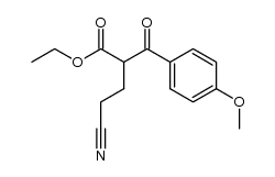 ethyl 4-cyano-2-(4-methoxybenzoyl)butanoate结构式