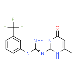 N-(6-Methyl-4-oxo-1,4-dihydropyrimidin-2-yl)-N'-[3-(trifluoromethyl)phenyl]guanidine structure