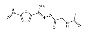 N-(N-acetyl-glycyloxy)-5-nitro-furan-2-carboximidic acid amide结构式