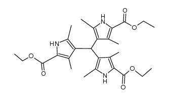 triethyl 4,4',4''-methylidynetris(3,5-dimethyl-1H-pyrrole-2-carboxylate)结构式