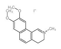 8,9-dimethoxy-2-methyl-3,4-dihydrobenzo[h]isoquinolin-2-ium,iodide Structure