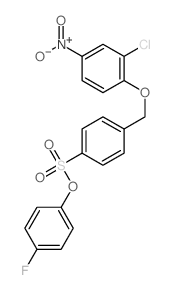 Benzenesulfonic acid,4-[(2-chloro-4-nitrophenoxy)methyl]-, 4-fluorophenyl ester Structure
