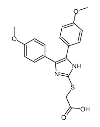 2-[[4,5-bis(4-methoxyphenyl)-1H-imidazol-2-yl]sulfanyl]acetic acid结构式
