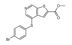 methyl 4-[(4-bromophenyl)thio]thieno[2,3-c]pyridine-2-carboxylate Structure