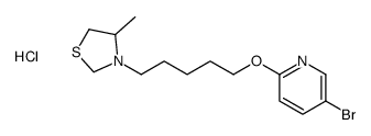 3-[5-(5-bromopyridin-2-yl)oxypentyl]-4-methyl-1,3-thiazolidine,hydrochloride结构式