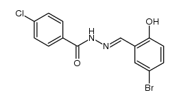 4-Chlorbenzoesaeure-5-bromsalicyliden-hydrazon Structure
