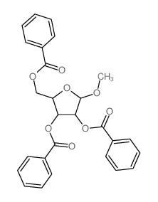(3,4-dibenzoyloxy-5-methoxy-oxolan-2-yl)methyl benzoate结构式