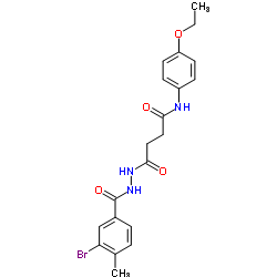 4-[2-(3-Bromo-4-methylbenzoyl)hydrazino]-N-(4-ethoxyphenyl)-4-oxobutanamide结构式