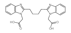 2-[2-[4-[1-(carboxymethyl)benzimidazol-2-yl]butyl]benzimidazol-1-yl]acetic acid Structure
