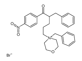 2-benzyl-5-(4-benzylmorpholin-4-ium-4-yl)-1-(4-nitrophenyl)pentan-1-one,bromide Structure