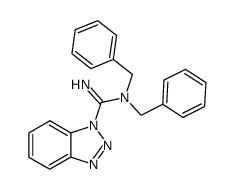 N,N-dibenzyl-1H-benzo[d][1,2,3]triazole-1-carboximidamide Structure