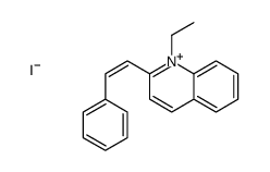 1-ethyl-2-(2-phenylethenyl)quinolin-1-ium,iodide Structure