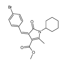 methyl 4-[(4-bromophenyl)methylidene]-1-cyclohexyl-2-methyl-5-oxopyrrole-3-carboxylate结构式