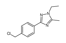 3-[4-(chloromethyl)phenyl]-1-ethyl-5-methyl-1,2,4-triazole结构式