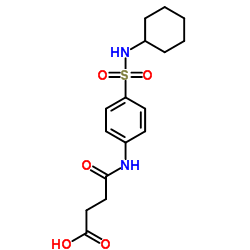 4-{4-[(cyclohexylamino)sulfonyl]anilino}-4-oxobutanoic acid structure