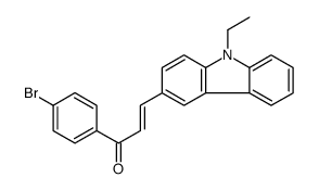 (E)-1-(4-bromophenyl)-3-(9-ethylcarbazol-3-yl)prop-2-en-1-one结构式