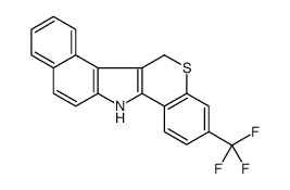 3-(trifluoromethyl)-6,13-dihydrobenzo[e]thiochromeno[4,3-b]indole结构式