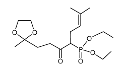 diethyl (7-methyl-1-(2-methyl-1,3-dioxolan-2-yl)-3-oxooct-6-en-4-yl)phosphonate结构式