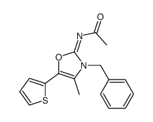 N-(3-benzyl-4-methyl-5-thiophen-2-yl-1,3-oxazol-2-ylidene)acetamide Structure