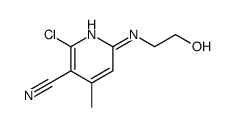 2-chloro-6-(2-hydroxyethylamino)-4-methylpyridine-3-carbonitrile结构式
