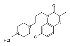 6-chloro-2-methyl-4-[3-(4-methylpiperazin-1-ium-1-yl)propyl]-1,4-benzoxazin-3-one,chloride结构式