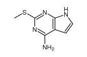 4-Amino-2-methylthio-7H-pyrrolo-[2,3-d]pyrimidin结构式