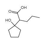 2-(1-Hydroxy-cyclopentyl)-pentansaeure Structure