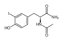 N-乙酰基-3-碘-L-酪氨酸酰胺结构式